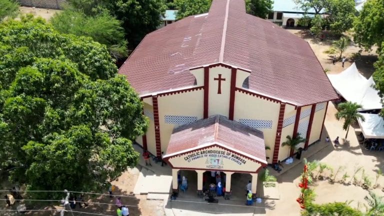 The Catholic Church of St. Francis of Asisi Kikambala,located in Kilifi County