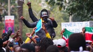 Kenyan Youths in protest